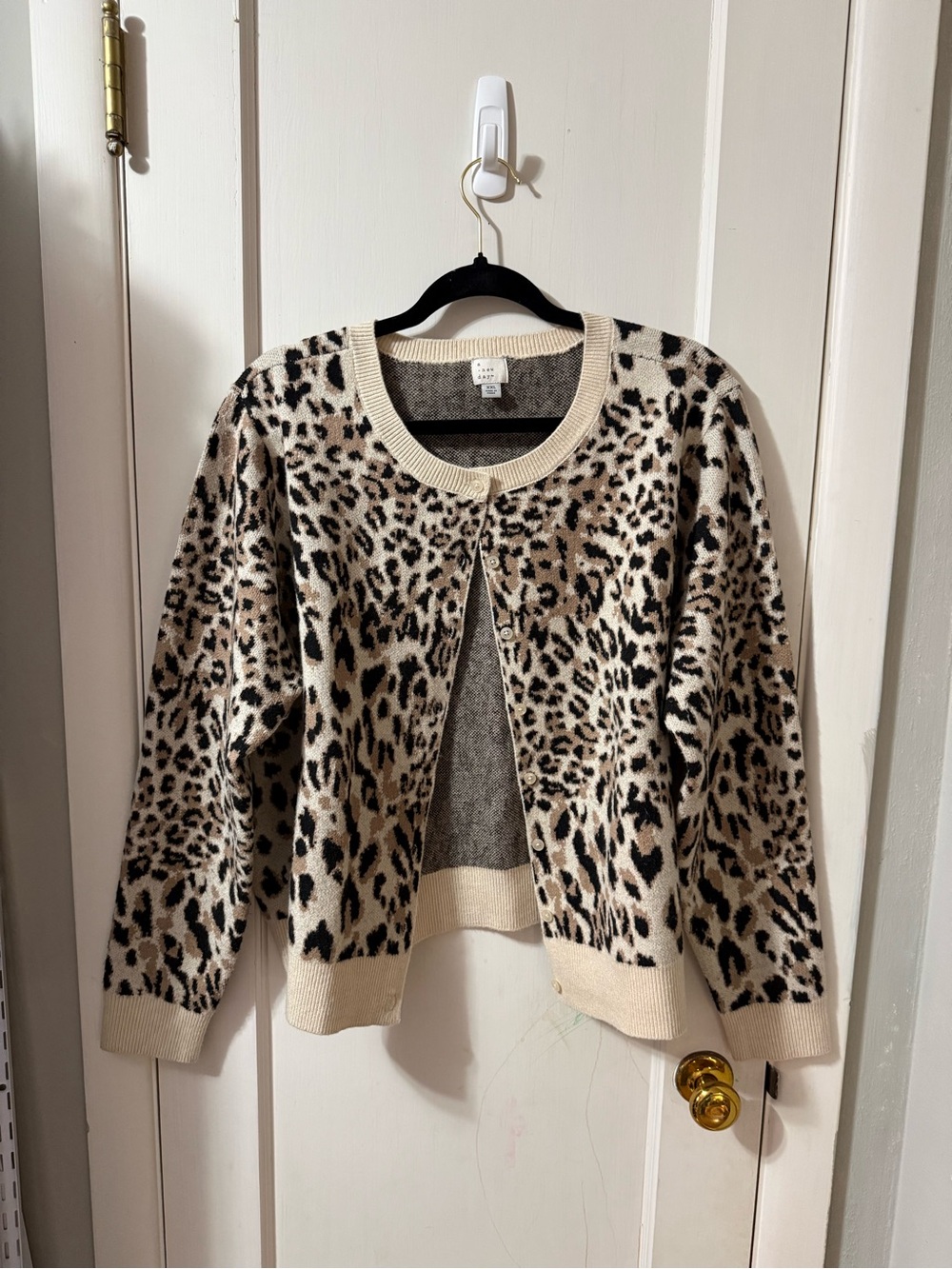 A New Day Leopard Print Knit Cardigan Sweater Women’s XXL Never Worn